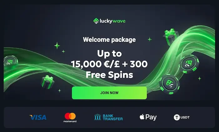 Lucky Wave Casino Home banner
